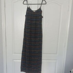Merona Black and Gray Spaghetti Strap Maxi Dress